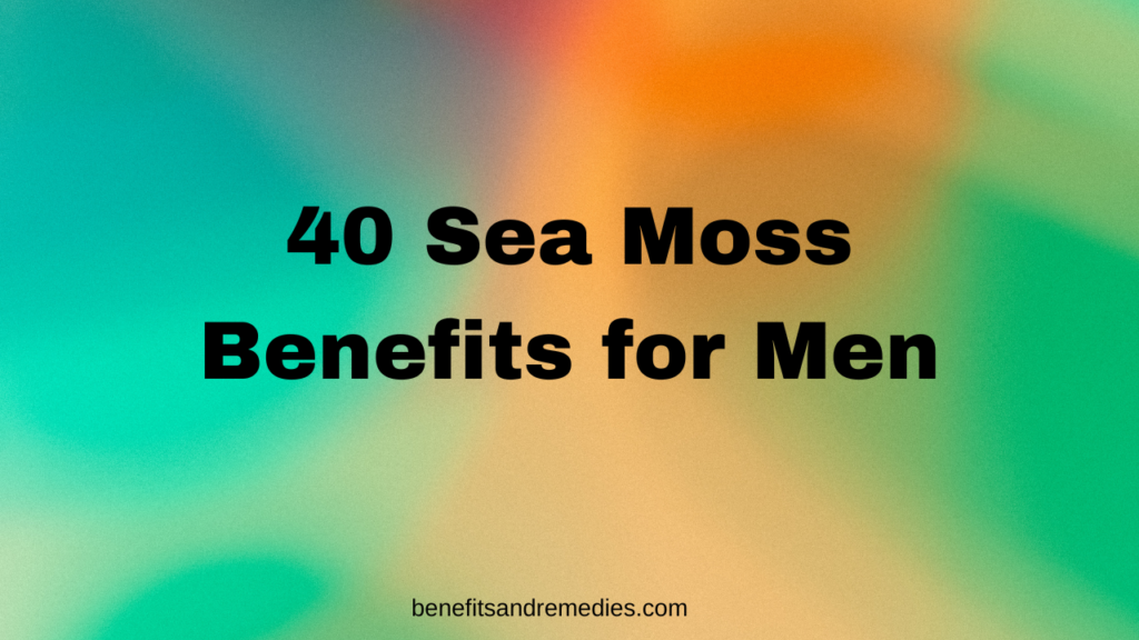 Sea moss benefits for men