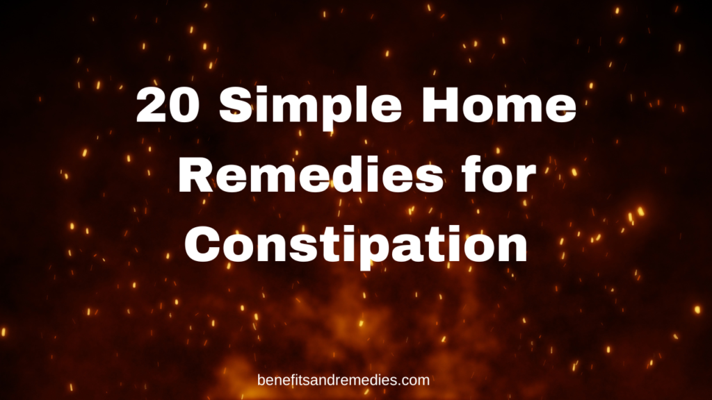 home remedies for constipation