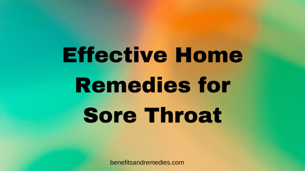 home remedies for sore throat