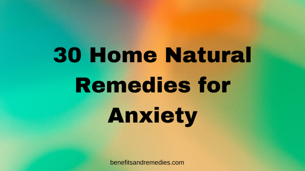 natural remedies for anxiety